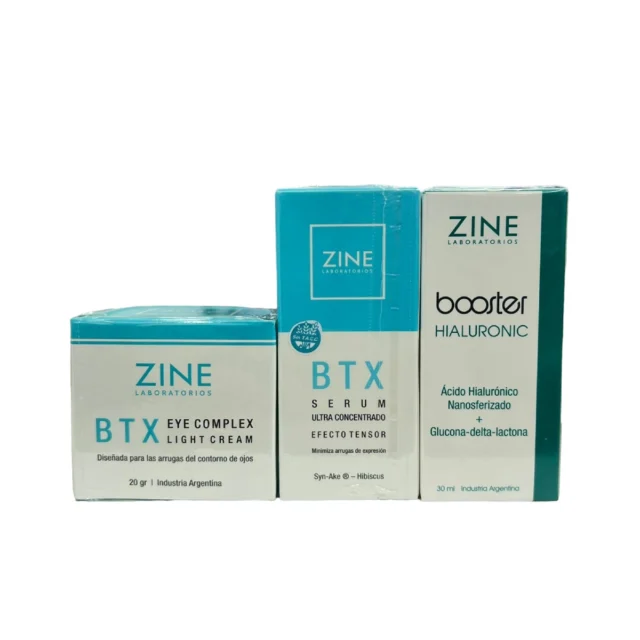 BTX Eye Complex + BTX Serum Concentrado + Booster Hialuronic. Zine