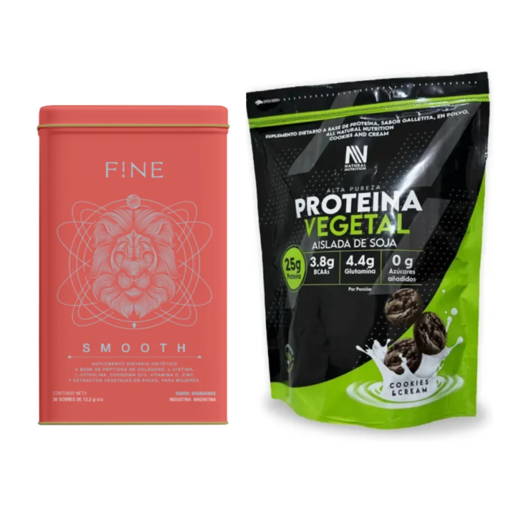 Colageno Fine Smooth + Proteina Vegetal Alta Pureza