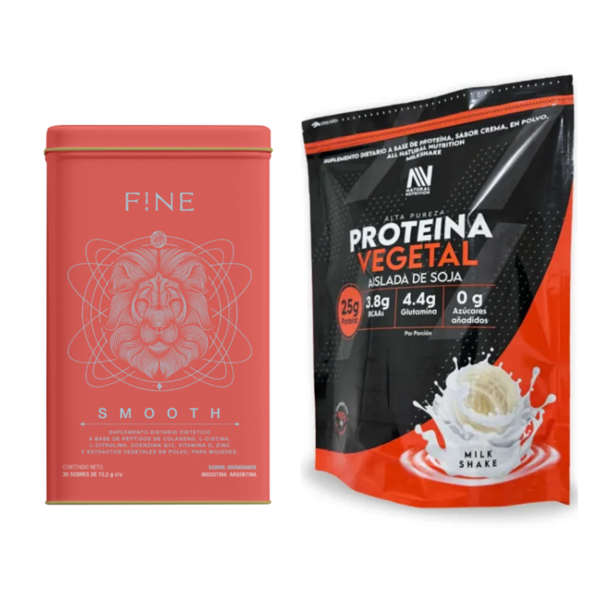 Colageno Fine Smooth + Proteina Vegetal Alta Pureza
