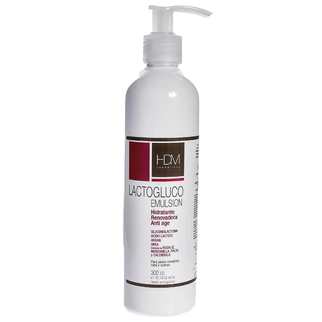 Lactogluco Emulsión Hidratante Facial y Corporal. HDM