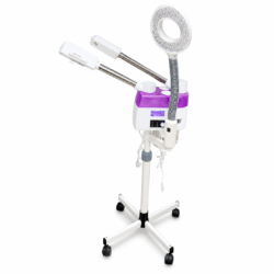 Vaporizador de Pie Con Ozono y Lupa Led