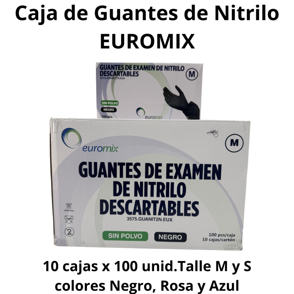 Pack x10 Cajas de Guantes Nitrilo. Euromix