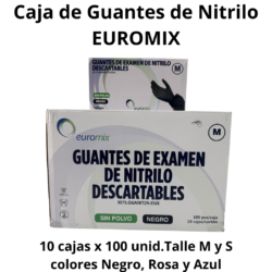 Pack x10 Cajas de Guantes Nitrilo. Euromix